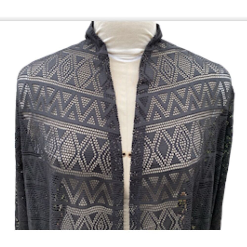 NWT Nygard Swim Coverup Open Front Long Sleeve Sz. 1X Lace Plus - Picture 2 of 8
